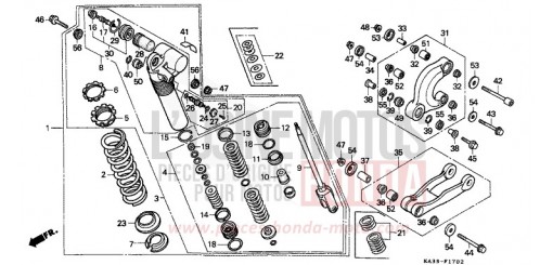 REAR CUSHION (3) CR125RH de 1987